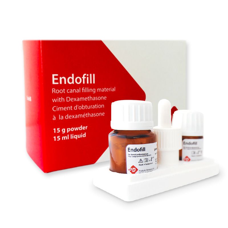 Эндофил для пломбирования каналов / Endofil Root-canal filing material  with Dexamethasone 15 гр порошок + 15 мл 10270 купить