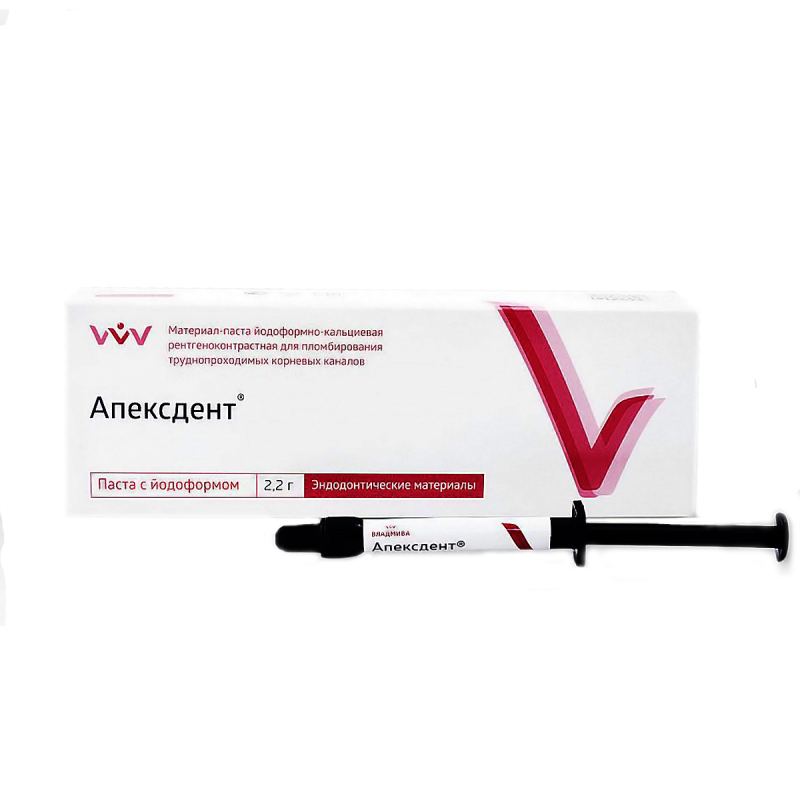 Апексдент с йодоформом шприц 2,2гр купить