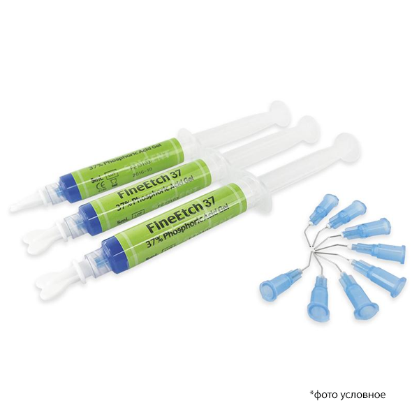 FineEtch (3 шпр*5 мл) - гель для травления эмали и дентина. Spident 314100 купить