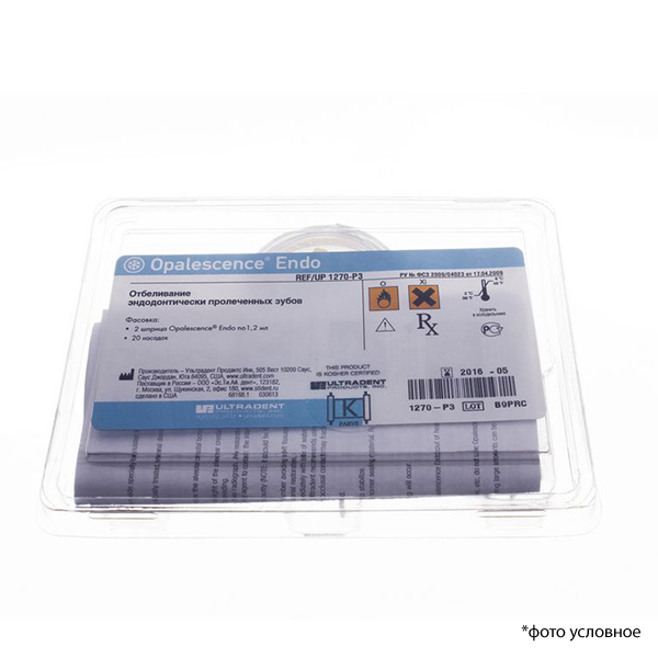 Опалесценс / Opalescence Endo Kit шприц 1,2мл х 2 + наконечники 20шт UL1270/1270N* купить