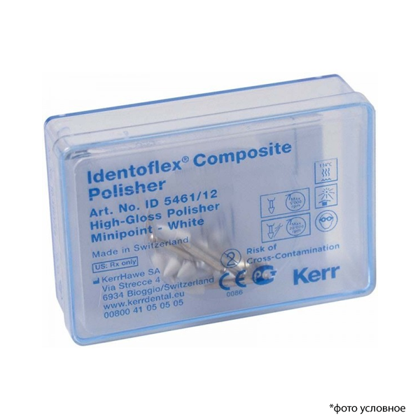 Полиры д/композитов / Identoflex Composite High-Gloss Polishers для зерк блеска острый кончик белые 12шт ID5461/12* купить