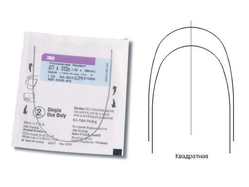Дуга стальная Пермахром Ризилиэнт / Permachrome Resilient Archwire SS OFII U 017x025 1шт 4300-621 купить